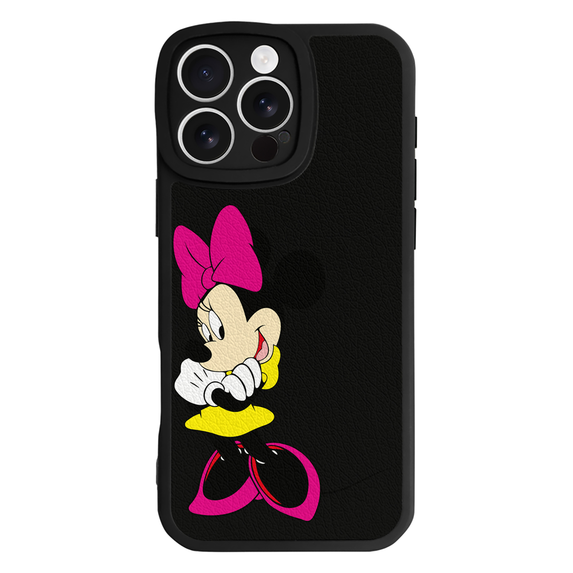 （画像用） ミッキーマウス Mickey Mouse 【iPhone 16シリーズ対応】シリコンスマホケース（レザー調） 材質：シリコン